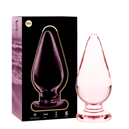 SERIE NEBULA DE IBIZA - MODELO 4 PLUG ANAL CRISTAL BOROSILICATO TRANSPARENTE 11 CM -O- 5 CM