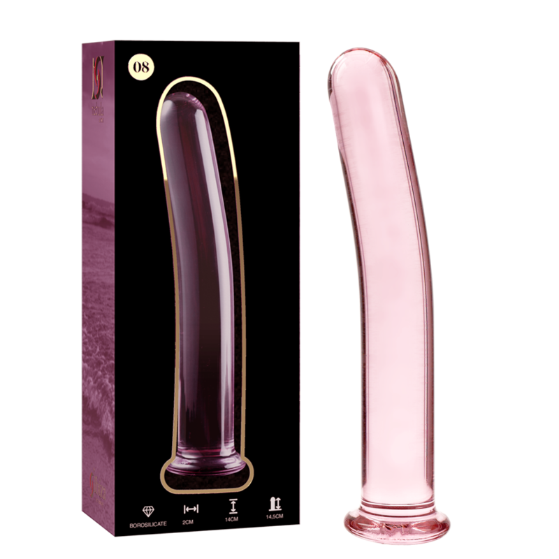 SERIE NEBULA DE IBIZA - MODELO 8 DILDO CRISTAL BOROSILICATO TRANSPARENTE 14,5 CM -O- 2 CM