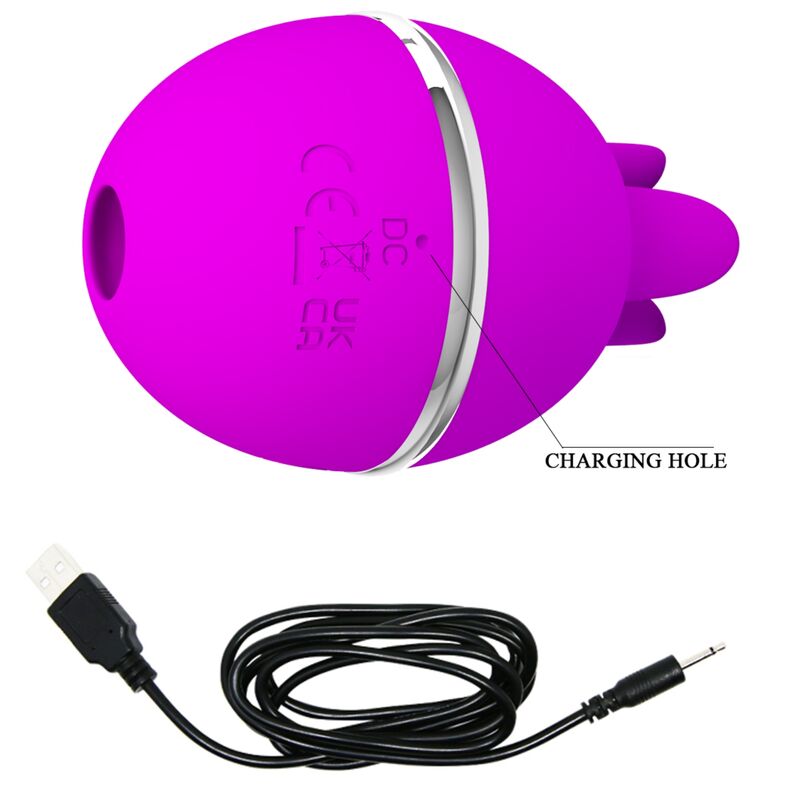 PRETTY LOVE - VIBRADOR GEMINI BALL REDONDO DE SILICONA MORADO