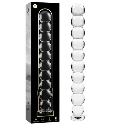 NEBULA SERIES BY IBIZA - MODEL 22 DILDO BOROSILICATE GLASS CLEAR 21.5 CM -O- 2.5 CM