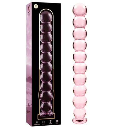 NEBULA SERIES BY IBIZA - MODEL 22 DILDO BOROSILICATE GLASS CLEAR 21.5 CM -O- 2.5 CM