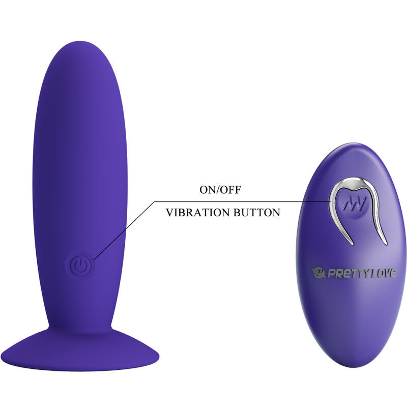 PRETTY LOVE - VIBRADOR ANAL YOUTH PLUG CONTROL REMOTO VIOLETA