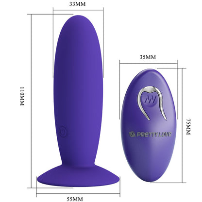 PRETTY LOVE - VIBRADOR ANAL YOUTH PLUG CONTROL REMOTO VIOLETA