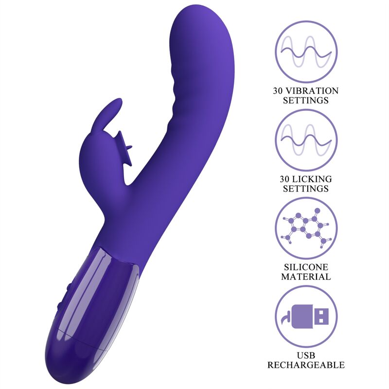 PRETTY LOVE - VIBRADOR CONEJO VIOLETA CERBERUS YOUTH