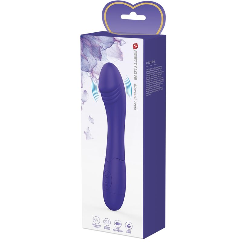 PRETTY LOVE - DILDO VIBRADOR VIOLETA ELEMENTAL YOUTH