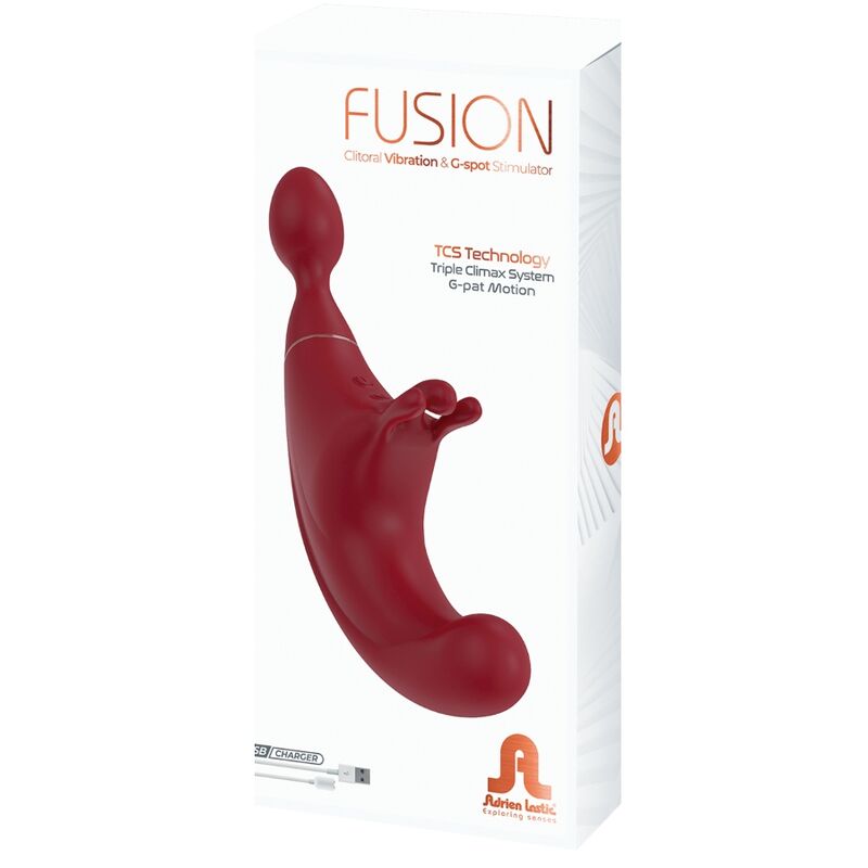 ADRIEN LASTIC - FUSION TRIPLE CLITORIS STIMULATOR & G-SPOT RED