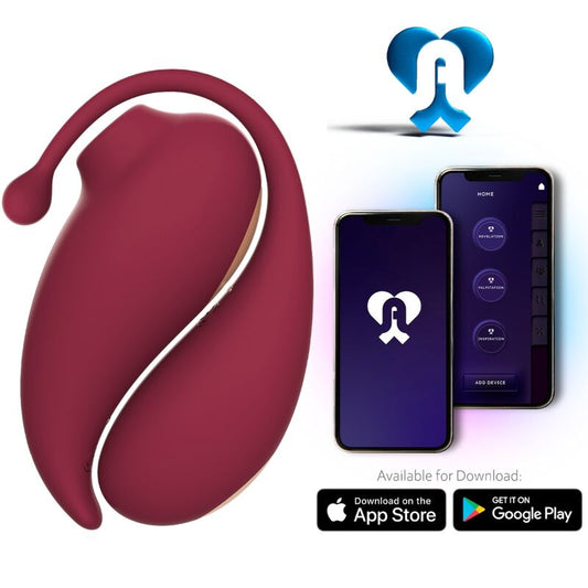 ADRIEN LASTIC - INSPIRATION CLITORIS SUCKER + VIBRATING EGG RED - FREE APP