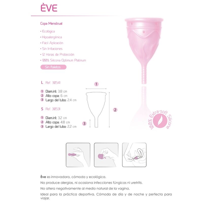 COPA MENSTRUAL DE SILICONA EVE - FEMINÍMITA - TALLA L