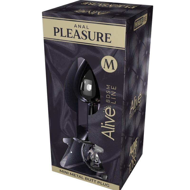 ALIVE - ANAL PLEASURE MINI PLUG METAL BLACK SIZE M