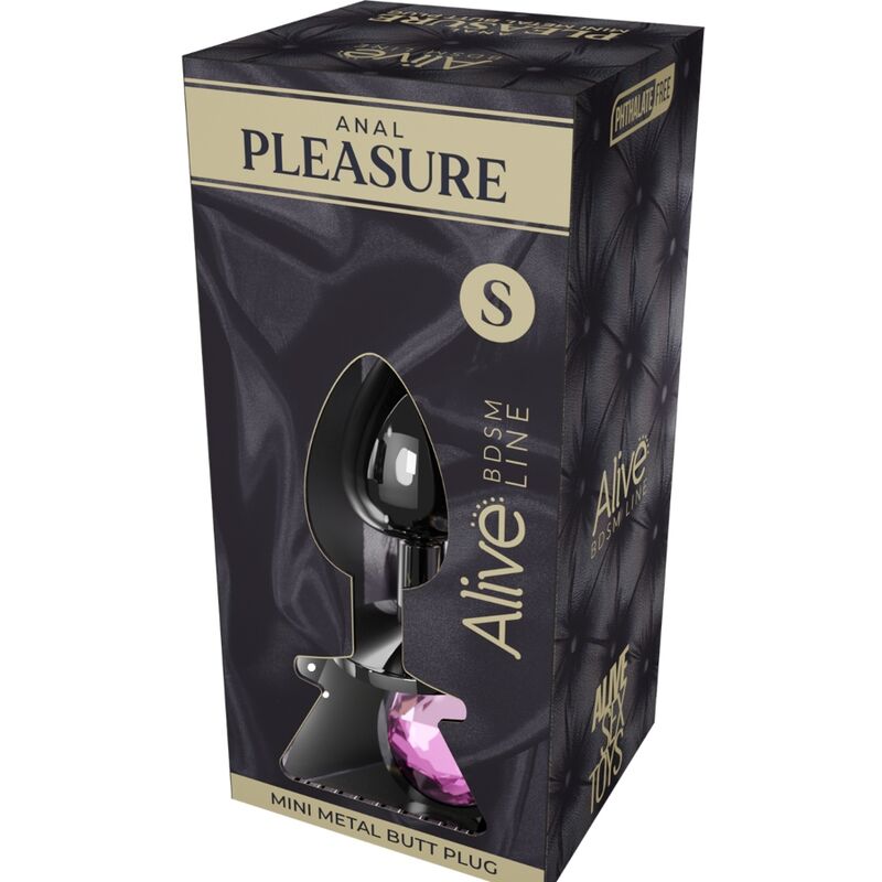 ALIVE - PLUG ANAL PLACER MINI METAL ROSA TALLA S