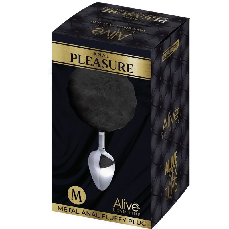 ALIVE - PLUG DE PLACER ANAL ESPIRAL METALICO ESPIRAL NEGRO TALLA M