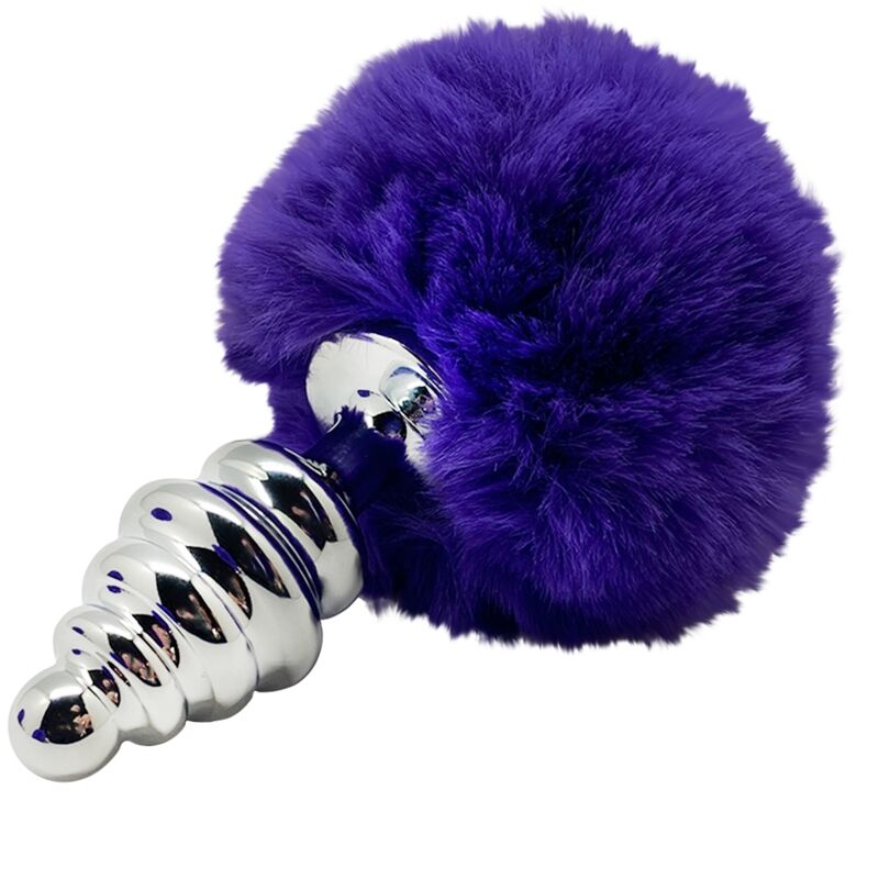 ALIVE - PLUG DE PLACER ANAL ESPIRAL DE METAL ESPIRAL ESPIRAL VIOLETA OSCURO TALLA L