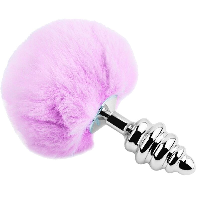 ALIVE - PLUG DE PLACER ANAL ESPIRAL METALICO ESPIRAL VIOLETA TALLA L