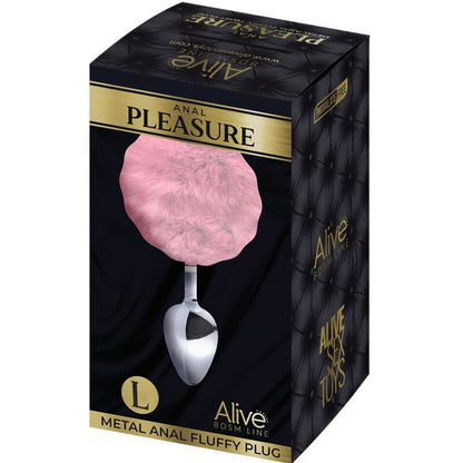 ALIVE - PLUG DE PLACER ANAL LISO DE METAL ESPONJOSO ROSA TALLA L