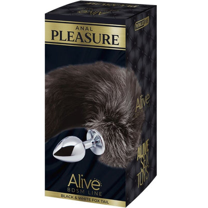 ALIVE - PLUG DE PLACER ANAL DE METAL COLA DE ZORRO TALLA L