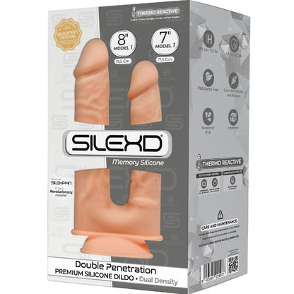 SILEXD - MODELO 1 PENE REALISTA DOBLE PENETRACION PREMIUM SILICONA SILEXPAN 17.5 / 19.5 CM