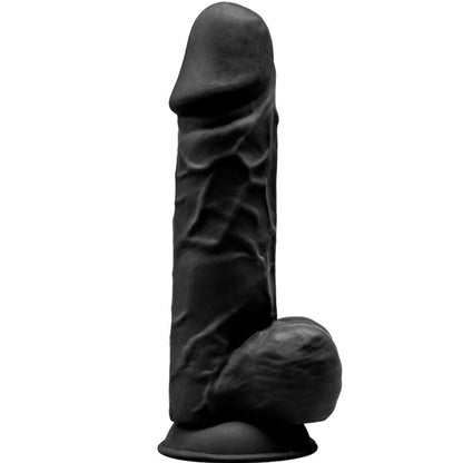 SILEXD - MODELO 1 PENE REALISTA PREMIUM SILEXPAN SILICONA NEGRO 21,5 CM