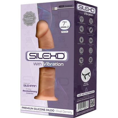 SILEXD - MODEL 1 REALISTIC PENIS VIBRATOR SILICONE PREMIUM SILEXPAN 17.5 CM