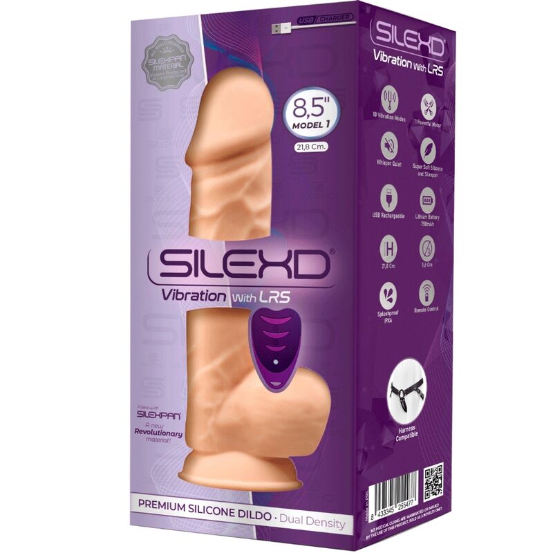 SILEXD - MODELO 1 VIBRADOR PENE REALISTA SILICONA PREMIUM SILEXPAN CONTROL REMOTO 21,8 CM