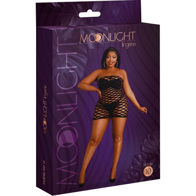 MOONLIGHT - MODELO 10 VESTIDO DE MALLA NEGRO TALLA GRANDE