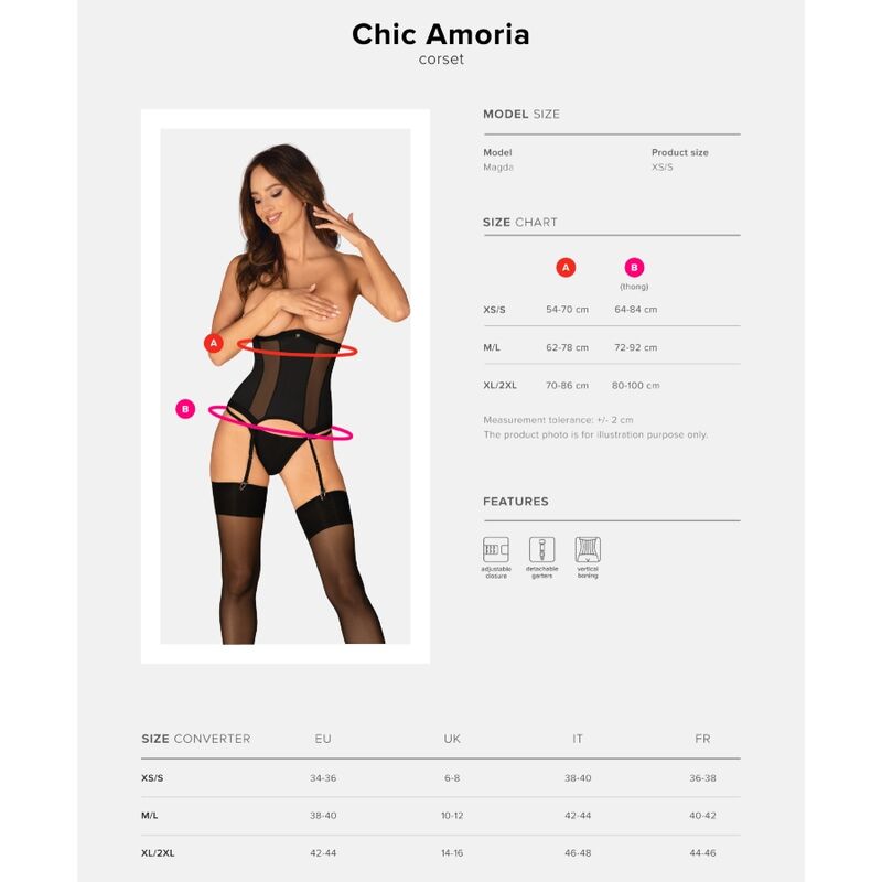 OBSESSIVE - CHIC AMORIA CORSÉ Y TANGA XS/S