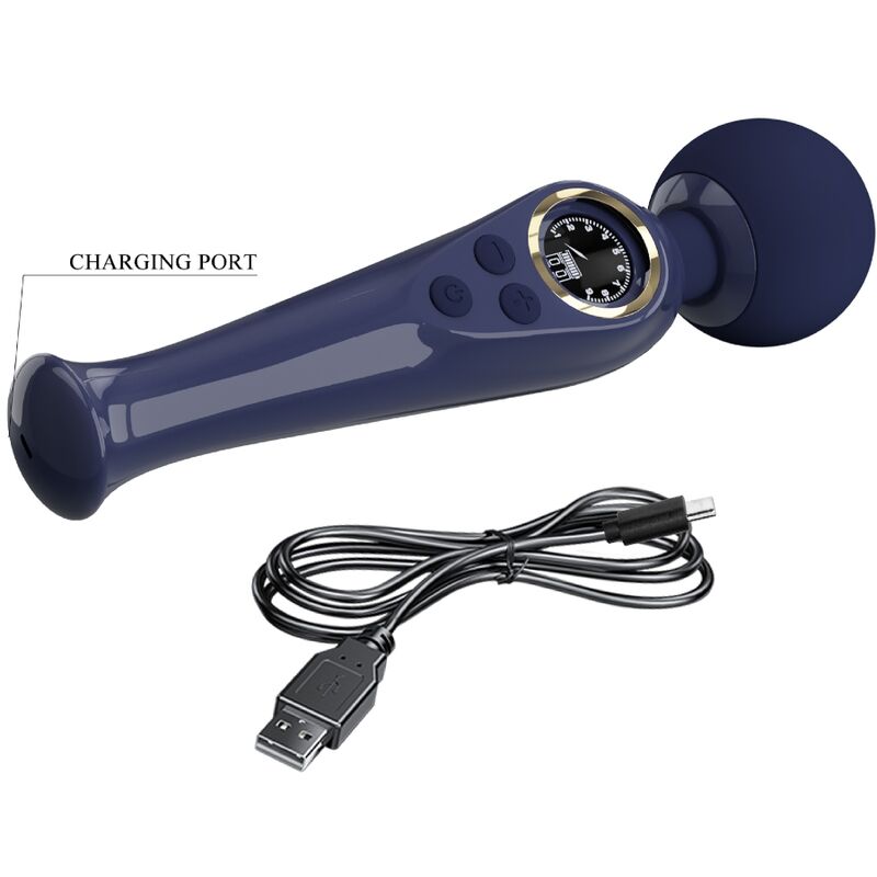 PRETTY LOVE - SKYLER VIBRATOR WAND BLUE