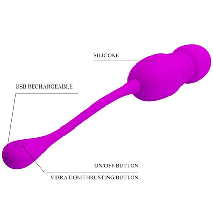 PRETTY LOVE - HUEVO VIBRADOR RECARGABLE CALLIE PURPLE