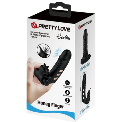 PRETTY LOVE - FUNDA PARA DEDOS CON VIBRADOR CORBIN BLACK