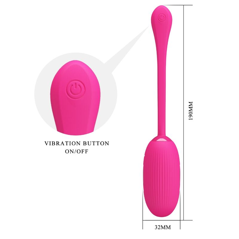 PRETTY LOVE - HUEVO VIBRADOR RECARGABLE DOREEN CONTROL REMOTO MAGENTA