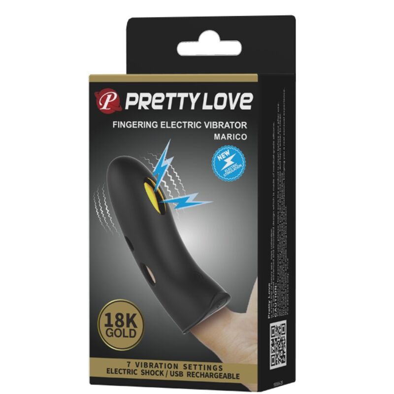 PRETTY LOVE - FUNDA PARA DEDOS ELECTROESTIMULADOR MARICO NEGRO