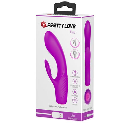 PRETTY LOVE - VIBRADOR RECARGABLE TIM PÚRPURA