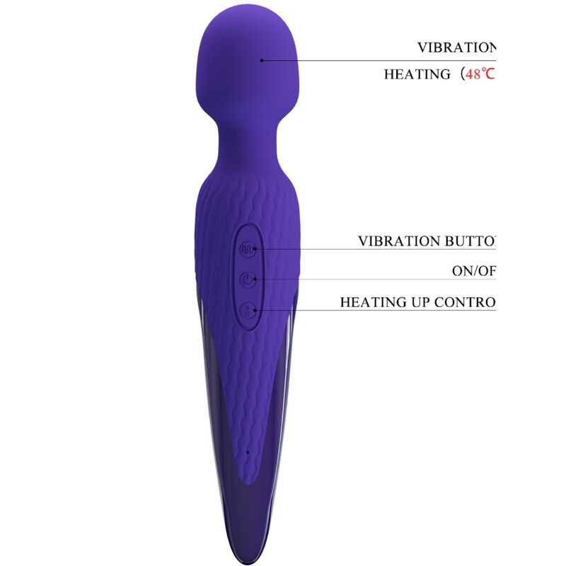 PRETTY LOVE - ANTONY YOUTH WAND VIBRADOR EFECTO CALOR VIOLETA