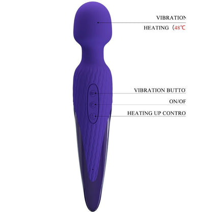 PRETTY LOVE - ANTONY YOUTH WAND VIBRADOR EFECTO CALOR VIOLETA