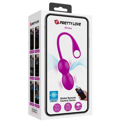 PRETTY LOVE - BOLAS VIBRATORIAS RECARGABLES ELVIRA MORADA