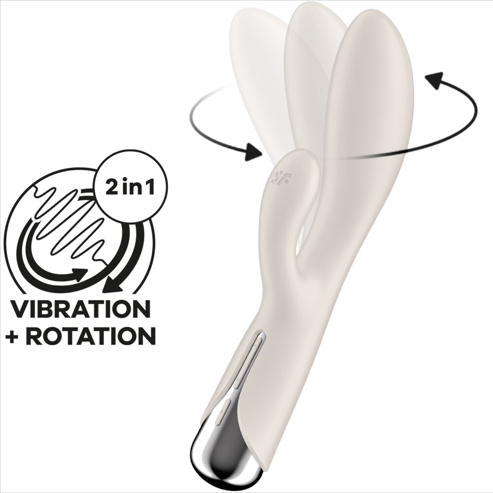 SATISFYER - CONEJO GIRATORIO 1 ESTIMULACIÓN DEL CLÍTORIS Y PUNTO G ROJO