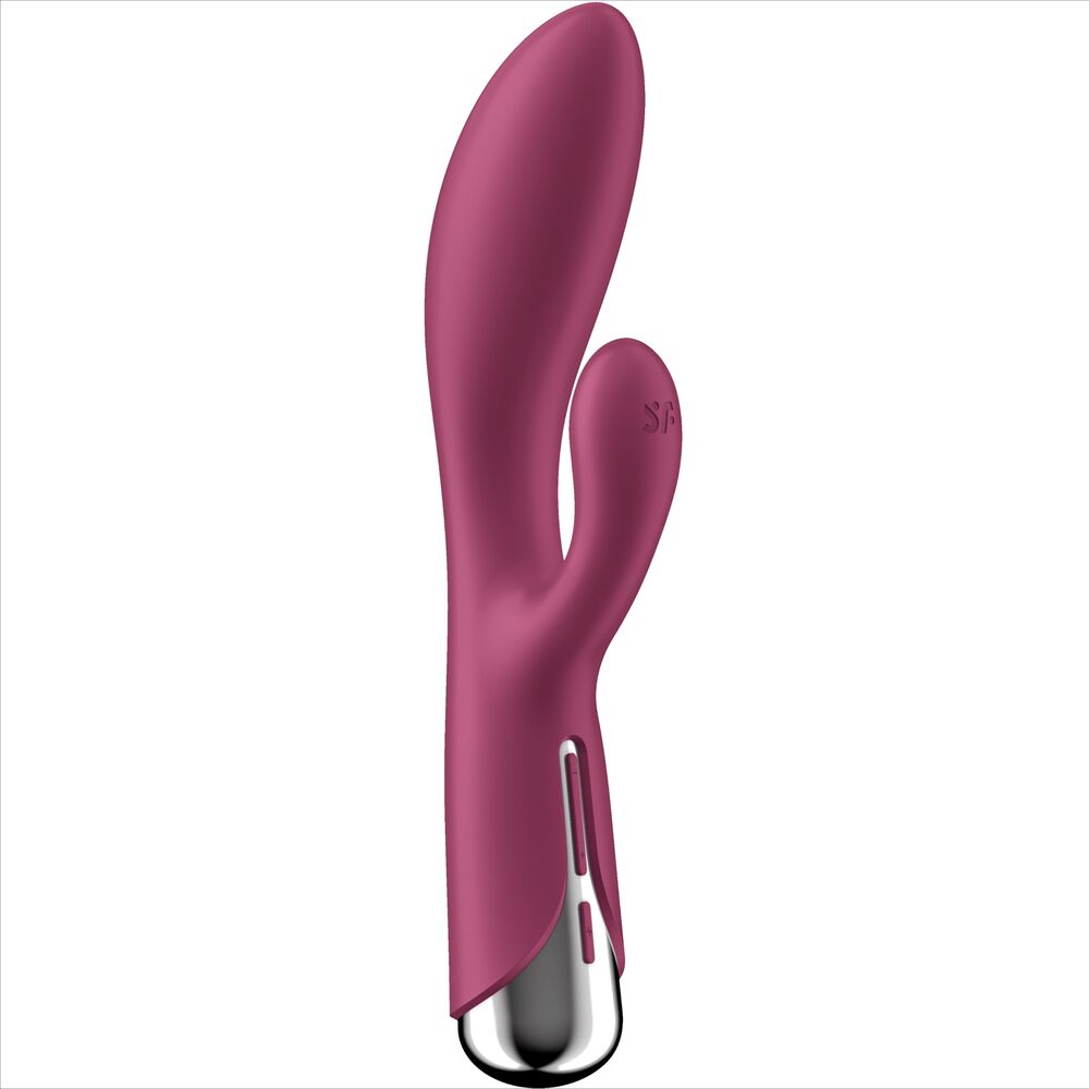 SATISFYER - CONEJO GIRATORIO 1 ESTIMULACIÓN DEL CLÍTORIS Y PUNTO G ROJO