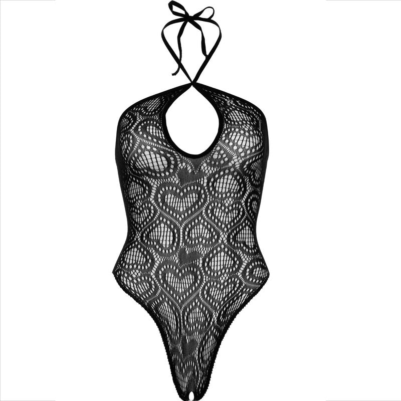 LEG AVENUE - BODY CUELLO HALTER SIN COSTURAS NEGRO