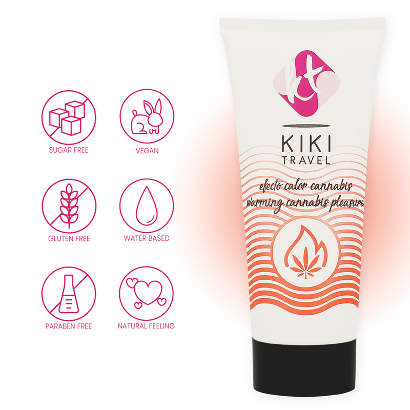 KIKÍ TRAVEL - LUBRICANTE CANNABIS EFECTO CALIENTE 50 ML