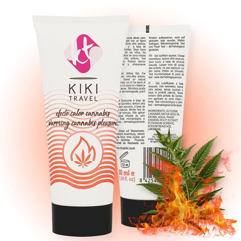 KIKÍ TRAVEL - LUBRICANTE CANNABIS EFECTO CALIENTE 50 ML