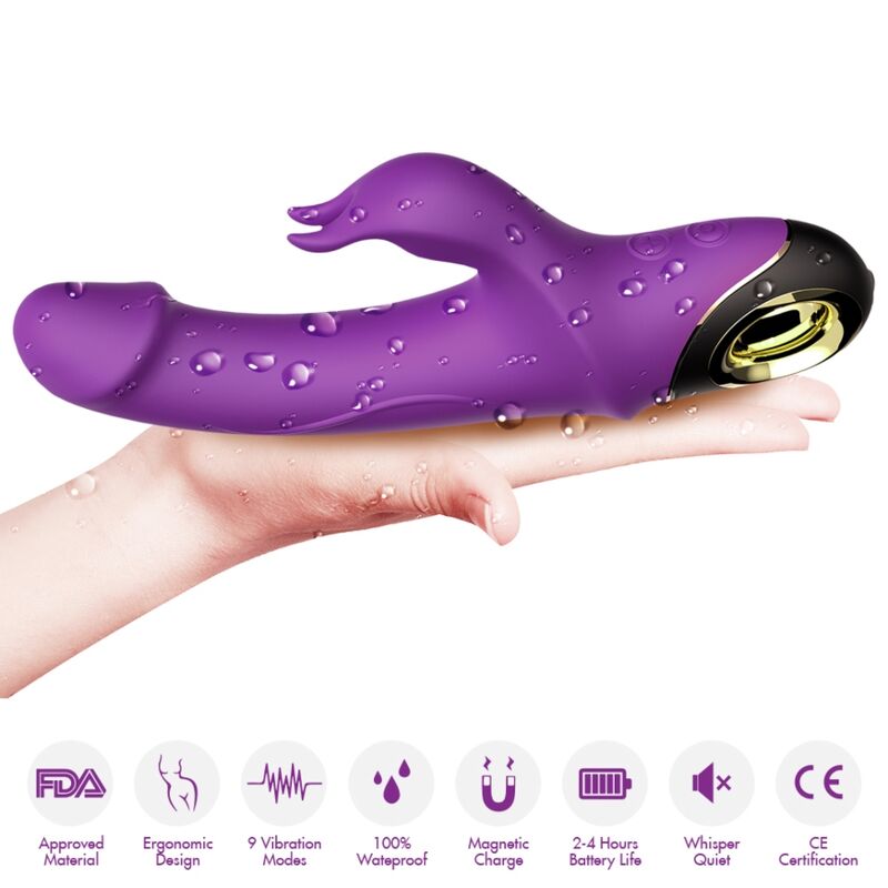 ARMONY - METEROR DILDO VIBRATOR RABBIT ROTATOR PURPLE