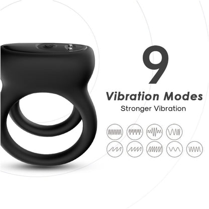 ARMONY - DOUBLE RING VIBRATOR BLACK