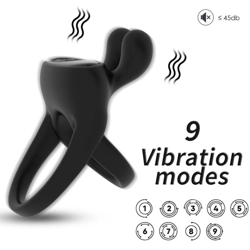 ARMONY - ANILLO VIBRADOR CONEJO NEGRO