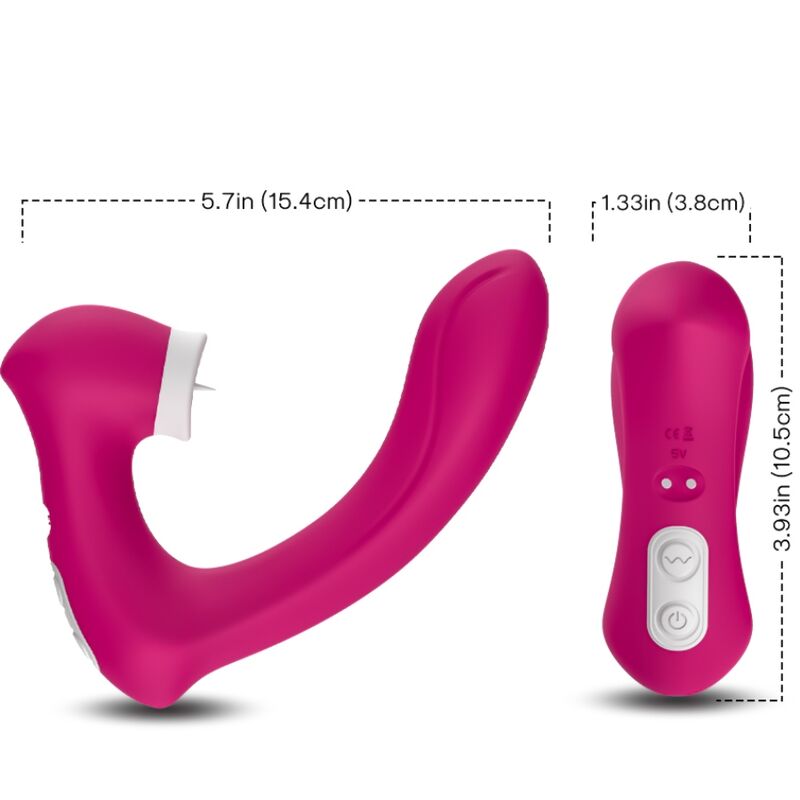 ARMONY - SECRETKISS LIMKING VIBRADOR DE CLÍTORIS Y VIBRADOR CURVO FUCSIA