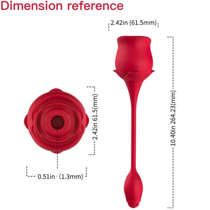 ARMONY - ROSE LICKING VIBRATOR DE CLÍTORIS Y VIBRADOR 10 MODOS ROJO