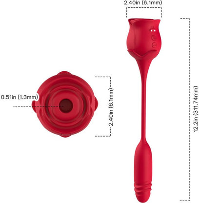 ARMONY - ROSEKNIGTH - VIBRADOR PARA LAMER EL CLÍTORIS Y VIBRADOR ROJO