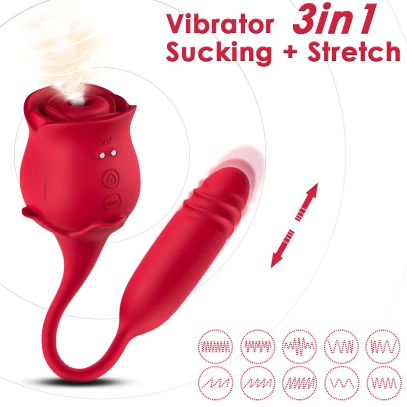 ARMONY - ROSEKNIGTH - VIBRADOR PARA LAMER EL CLÍTORIS Y VIBRADOR ROJO