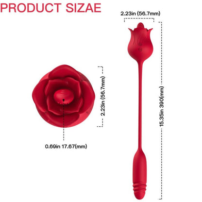 ARMONY - VIBRADOR PARA CLITORIS Y LAMIDOS ROSELIP Y VIBRADOR ROJO