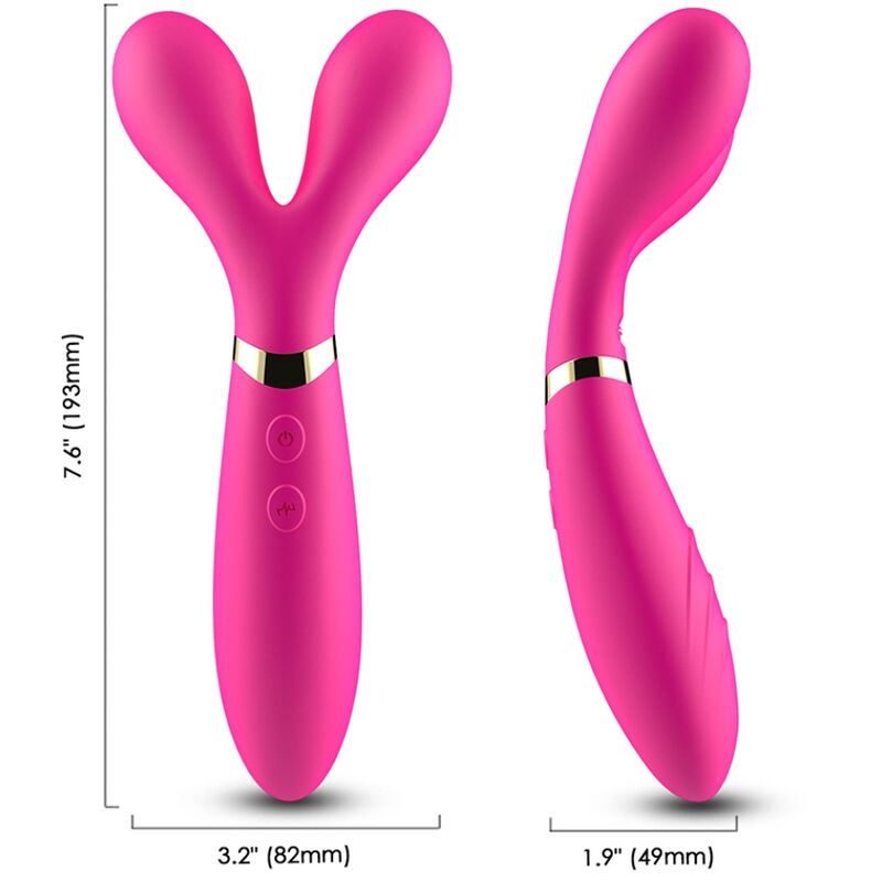 ARMONY - Y-WAND MASSAGER & VIBRATOR DOUBLE HEAD FUCHSIA