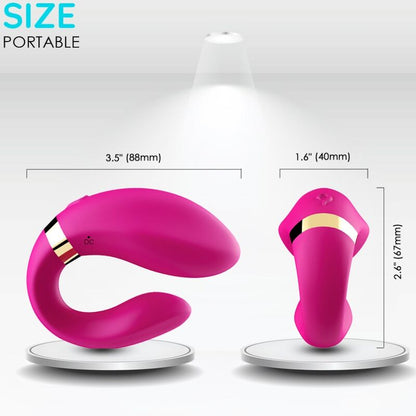 ARMONY - VIBRADOR CRESCENT PARA PAREJAS CONTROL REMOTO FUCSIA