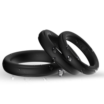 ARMONY - TRIPLE SILICONE RING BLACK